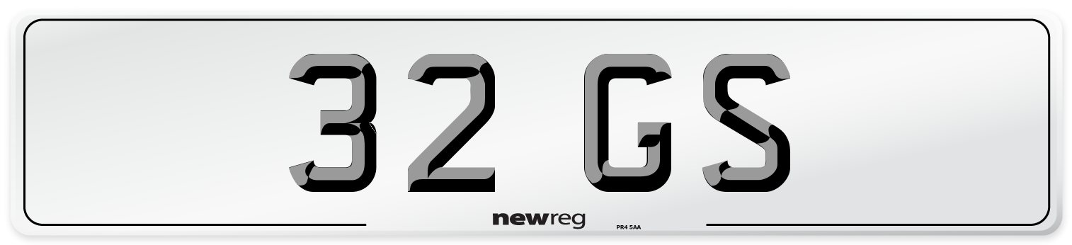 32 GS Number Plate from New Reg